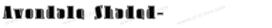 Avondale Shaded字体转换